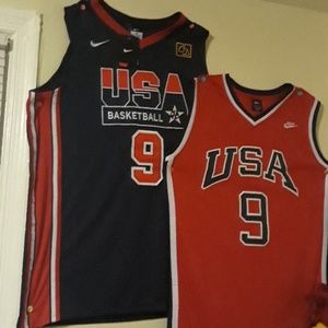 set of 2 michael jordan usa jerseys(84 and 92)